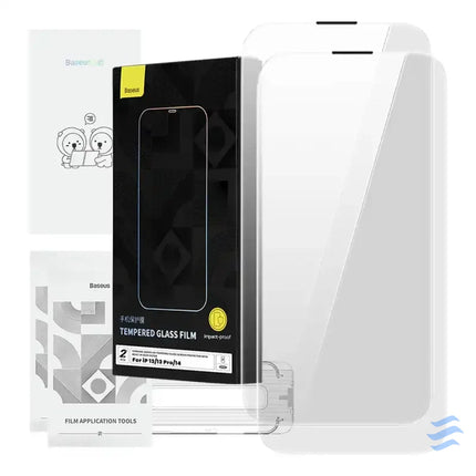 Tempered Glass Baseus Corning for iPhone 13/13 Pro/14 with built in dust filter For smartphones