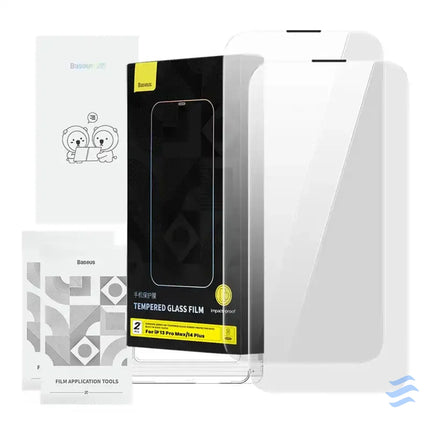 Tempered Glass Baseus Corning for iPhone 13 Pro Max/14 Plus with built in dust filter For smartphones