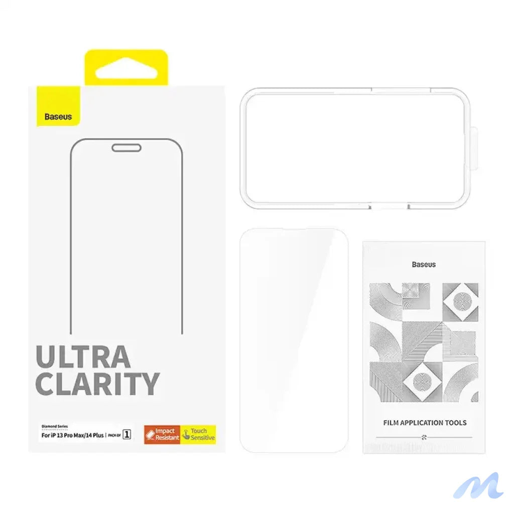 Tempered Glass screen protector  Baseus OS Diamond Series HD for Iphone 13 Pro Max/14 Plus(Clear)