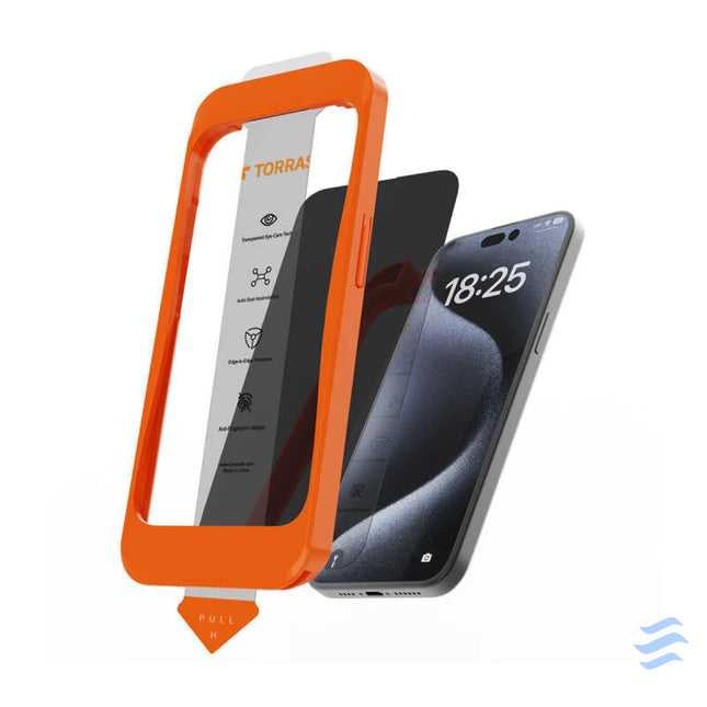 Torras Install Master tempered glass for iPhone 16 Plus For smartphones