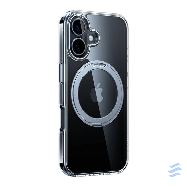Torras Ostand Pro Case for iPhone 16 Plus (Transparent) Protective cases for smartphones