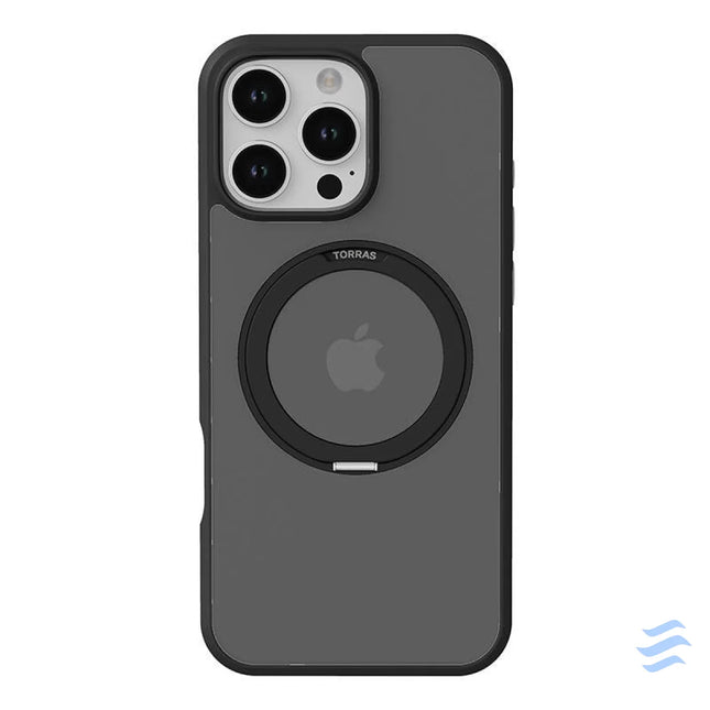 Torras Ostand Pro Case for iPhone 16 ProMax (Black) Protective cases for smartphones