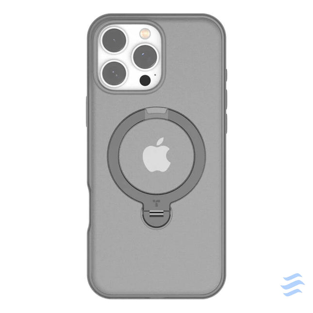 Torras Ostand Spin Case for iPhone 16 Pro Max (Gray) Protective cases for smartphones