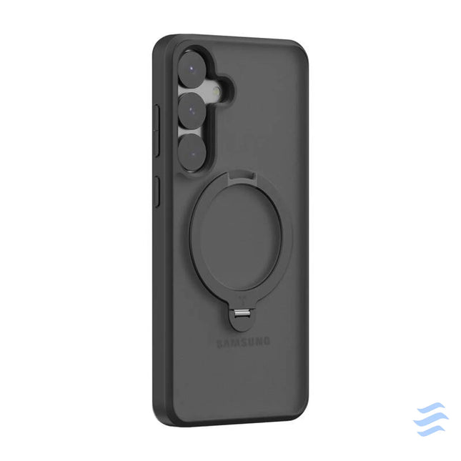 Torras Ostand Spin Series phone case for Samsung S25 (black) Protective cases for smartphones