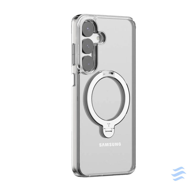 Torras Ostand Spin Series phone case for Samsung S25 (transparent) Protective cases for smartphones