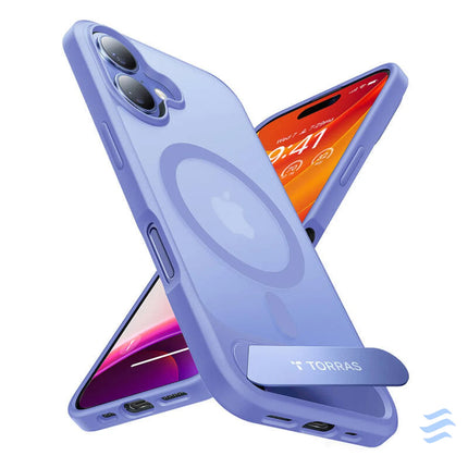 Torras Pstand Series Case for iPhone 16 (Blue) Protective cases for smartphones