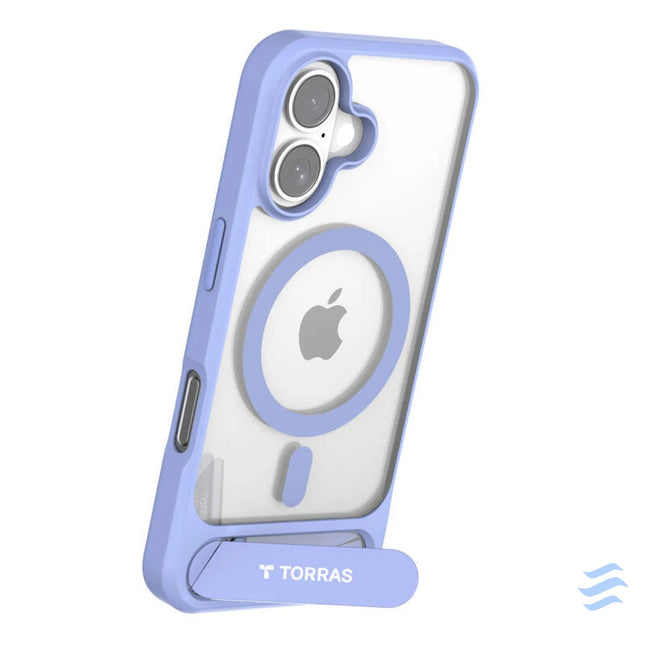 Torras Pstand Series Case for iPhone 16 (Blue) Protective cases for smartphones
