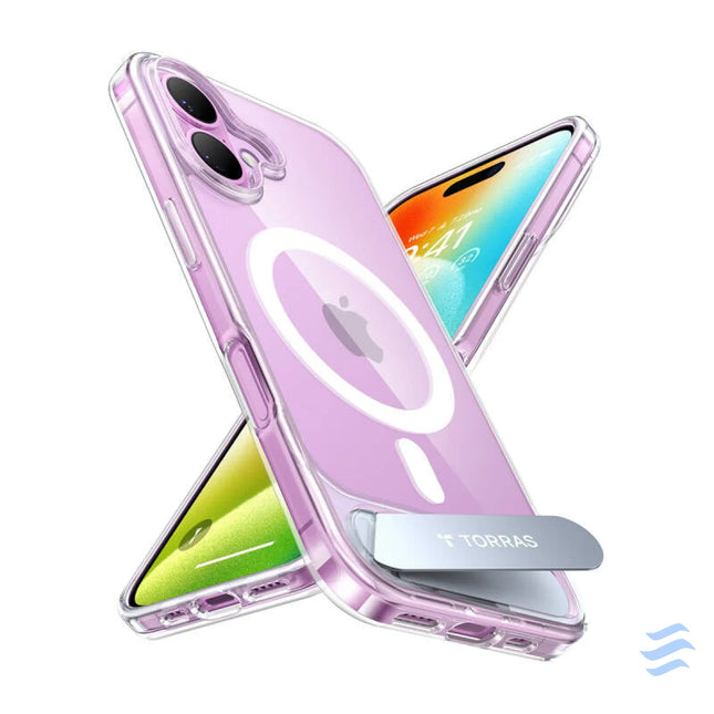 Torras Pstand Series Case for iPhone 16 (Transparent) Protective cases for smartphones