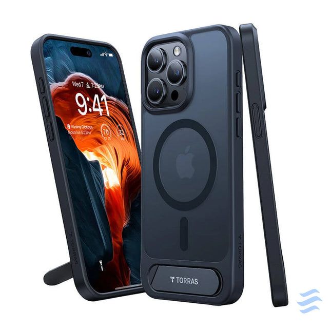 Torras UPRO Pstand Case for iPhone 15 Pro Max (black) Protective cases for smartphones