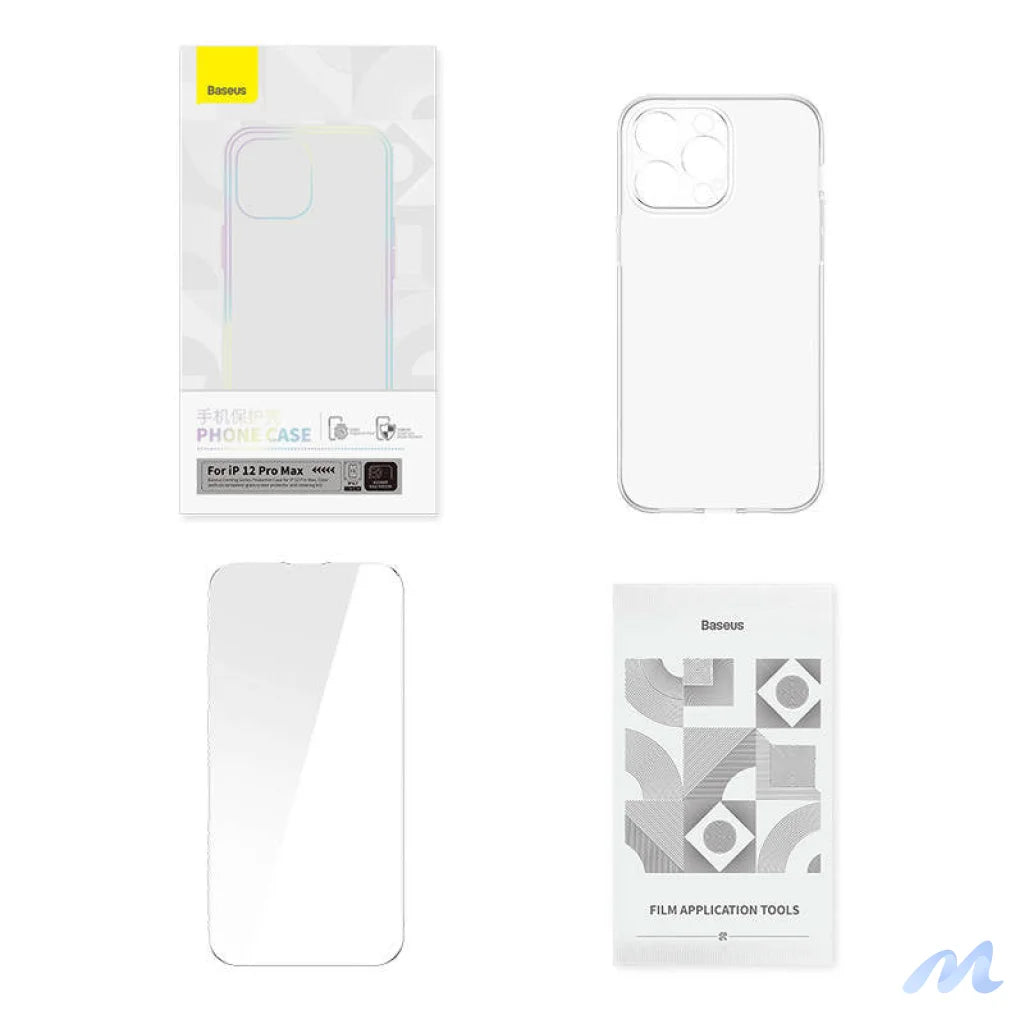 Transparent Case and Tempered Glass set Baseus Corning for iPhone 12 Pro Max
