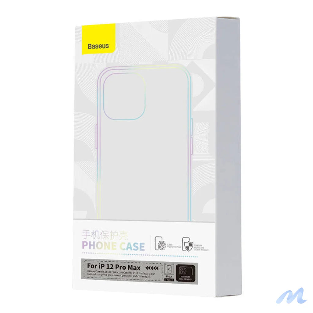 Transparent Case and Tempered Glass set Baseus Corning for iPhone 12 Pro Max