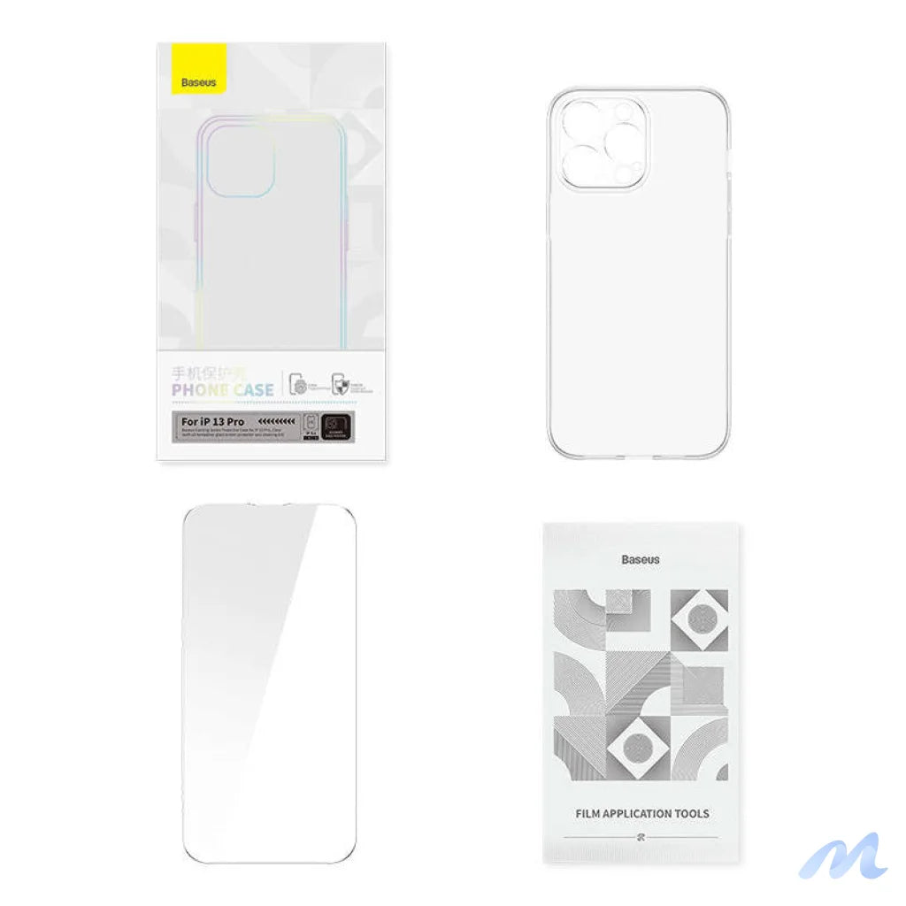 Transparent Case and Tempered Glass set Baseus Corning for iPhone 13 Pro