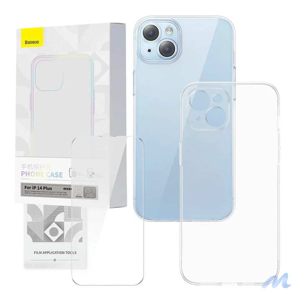 Transparent Case and Tempered Glass set Baseus Corning for iPhone 14 Plus