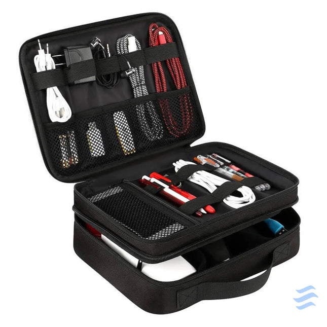 Travel bag with organizer for cables / electronics M Matein 1225 Black Bags cases backpacks