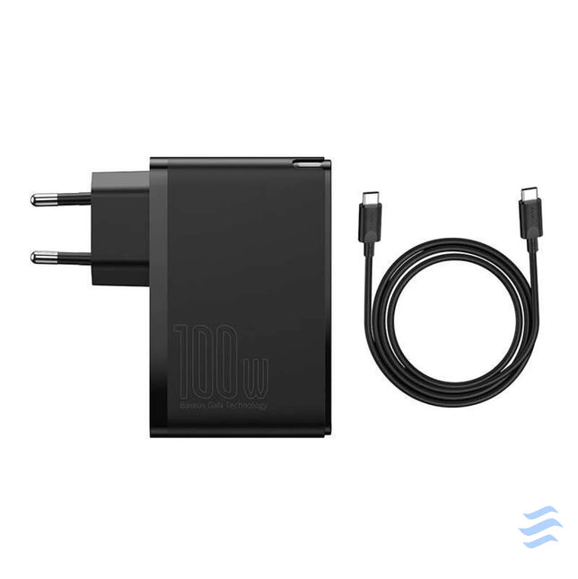 Travel Charger Baseus GaN2 Pro Quick 2x USB + 2x USB C 100W EU (Black) mains chargers