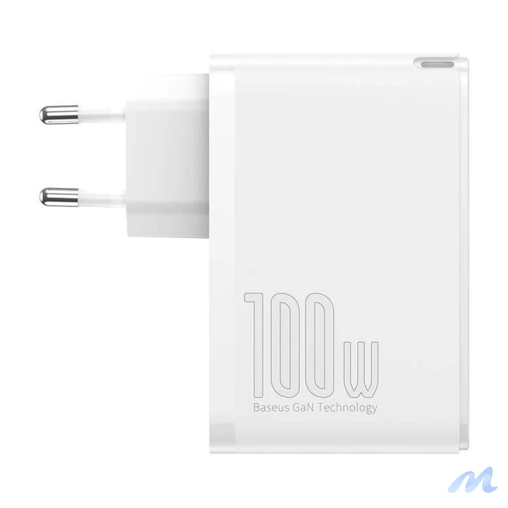 Travel Charger Baseus GaN2 Pro Quick  2x USB + 2x USB-C, 100W, EU (white)