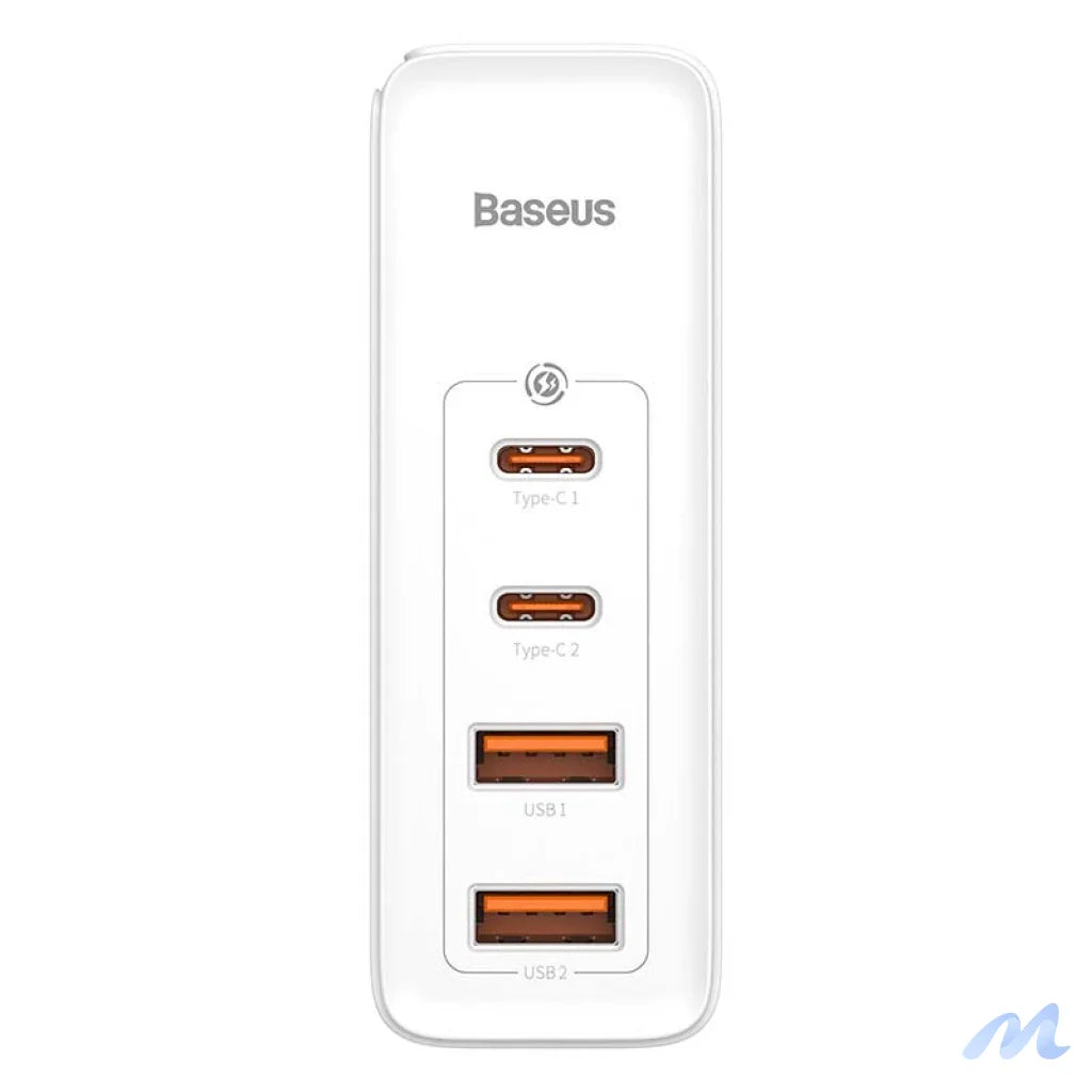 Travel Charger Baseus GaN2 Pro Quick  2x USB + 2x USB-C, 100W, EU (white)