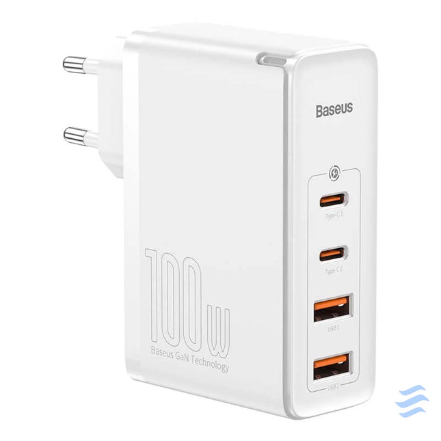 Travel Charger Baseus GaN2 Pro Quick 2x USB + 2x USB C 100W EU (white) mains chargers