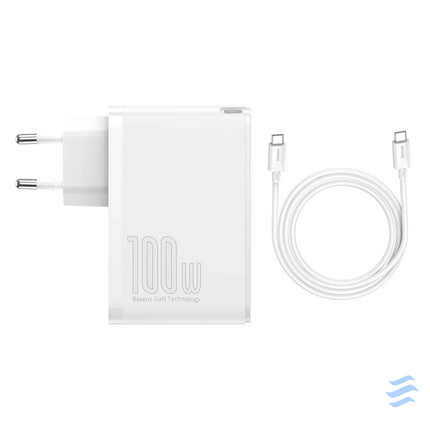 Travel Charger Baseus GaN2 Pro Quick 2x USB + 2x USB C 100W EU (white) mains chargers
