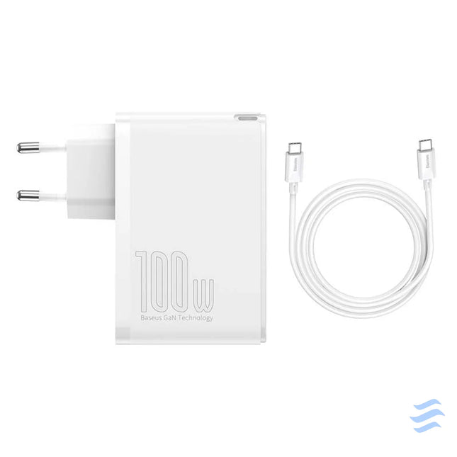 Travel Charger Baseus GaN2 Pro Quick 2x USB + 2x USB C 100W EU (white) mains chargers