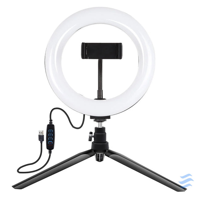 Tripod Mount Puluz with 20cm LED Ring Vlogging PKT3073B Ring lights