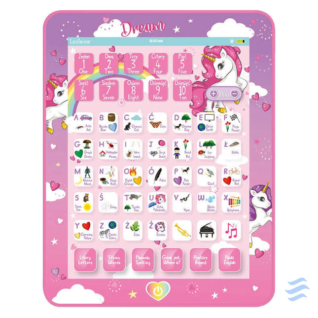 Unicorn bilingual talking educational tablet Educational and interactive