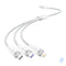 USB 2.0 A to 3 in 1 6A cable Vention CTRWG 1.5M (white) USB cables