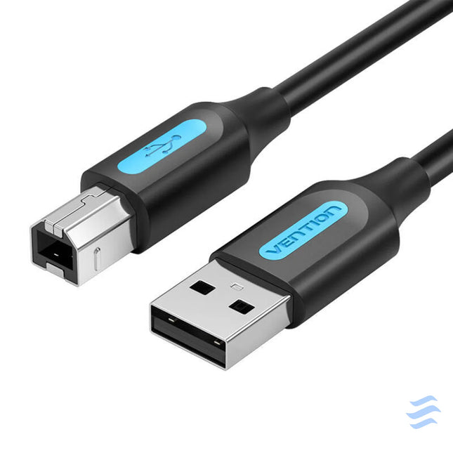 USB 2.0 A to B cable Vention COQBJ 2A 5m Black PVC USB cables