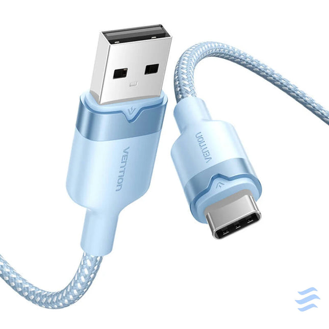 USB 2.0 A to USB C 3A cable Vention CTNLF 1M (blue) USB cables