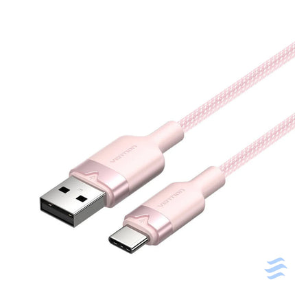 USB 2.0 A to USB C 3A cable Vention CTNPH 2M (pink) USB cables