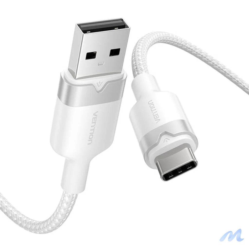 USB 2.0 A to USB-C 3A cable Vention CTNWF 1M (white)