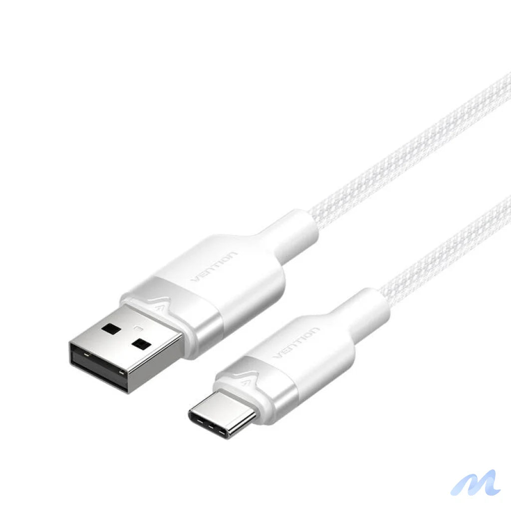 USB 2.0 A to USB-C 3A cable Vention CTNWF 1M (white)