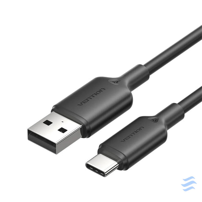 USB 2.0 A to USB C 3A cable Vention CTQBF 1M (black) USB cables