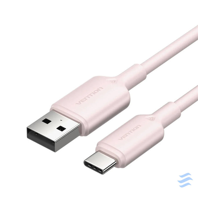 USB 2.0 A to USB C 3A cable Vention CTQPF 1M (pink) USB cables