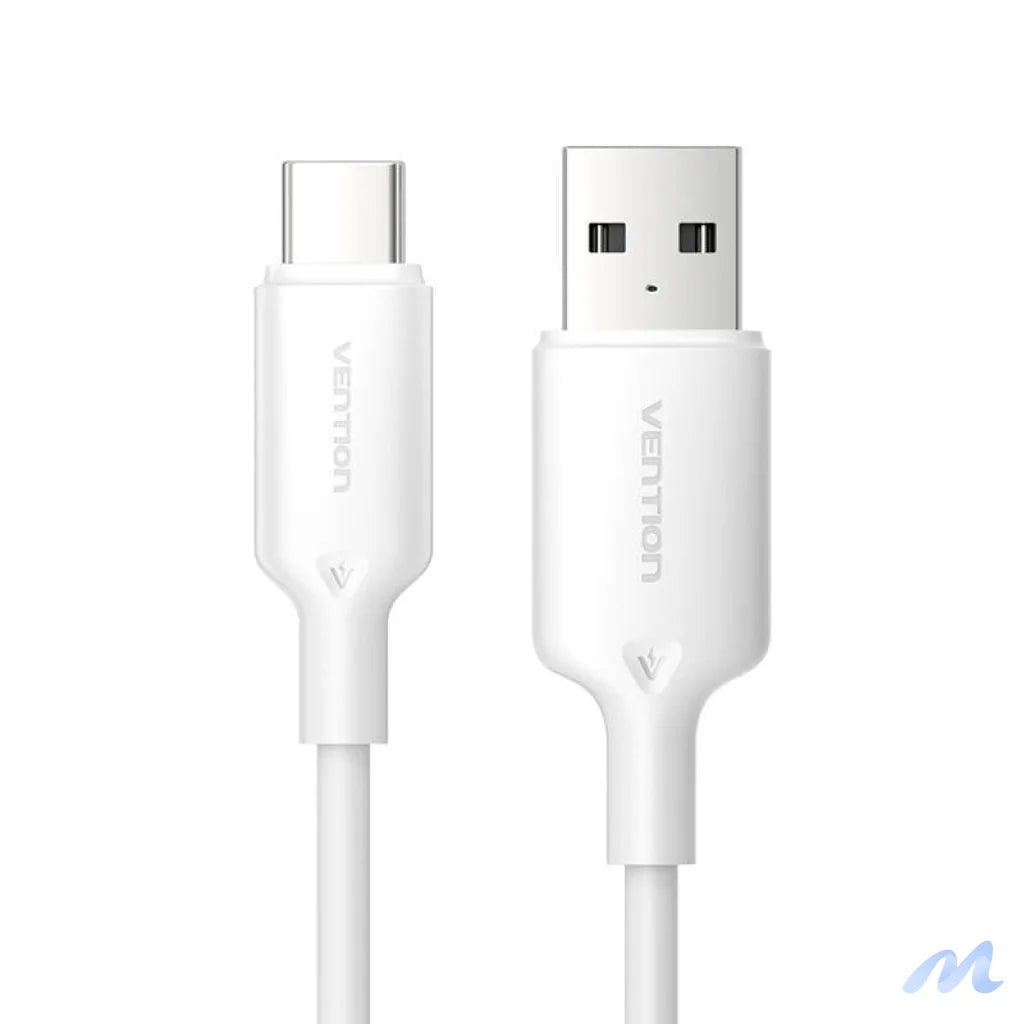 USB 2.0 A to USB-C 3A cable Vention CTQWF 1M (white)