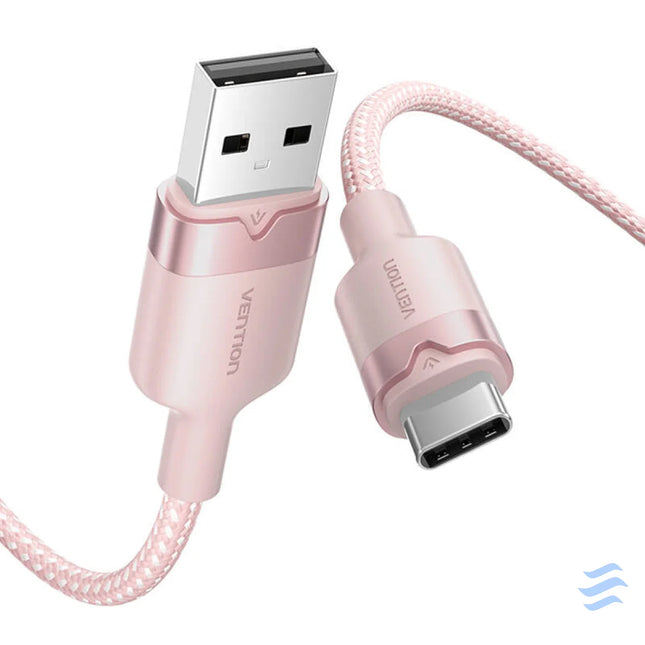USB 2.0 A to USB C 3A Vention CTNPF 1M cable (pink) USB cables