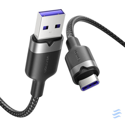 USB 2.0 A to USB C 6A Vention CTOBH 2M cable (black) USB cables