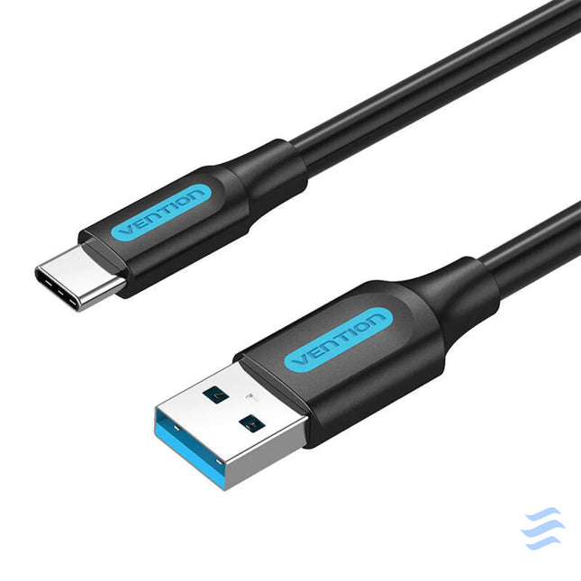 USB 3.0 A to USB C Cable Vention COZBH 2m Black PVC USB to USB C