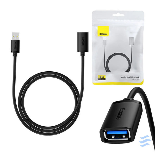 USB 3.0 Extension cable Baseus male to female AirJoy Series 1m (black) USB cables