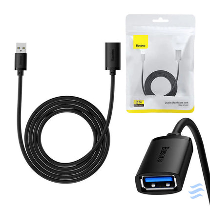 USB 3.0 Extension cable Baseus male to female AirJoy Series 2m (black) USB cables