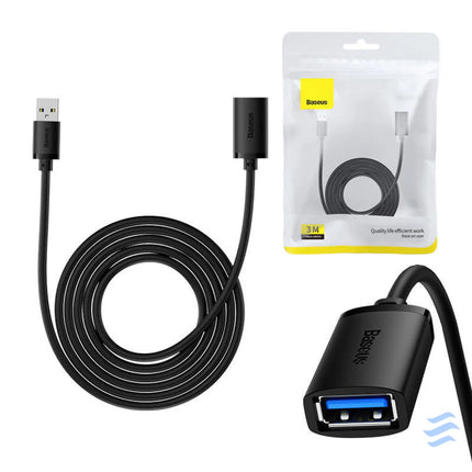 USB 3.0 Extension cable Baseus male to female AirJoy Series 3m (black) USB cables