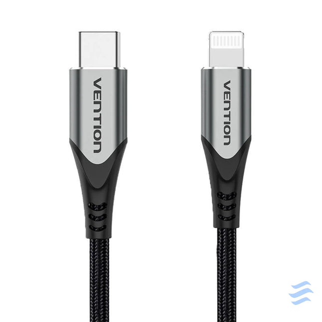 USB C 2.0 to Lightning Cable Vention TACHH 2m MFi Gray USB C to Lightning