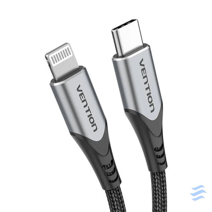 USB C 2.0 to Lightning Cable Vention TACHH 2m MFi Gray USB C to Lightning