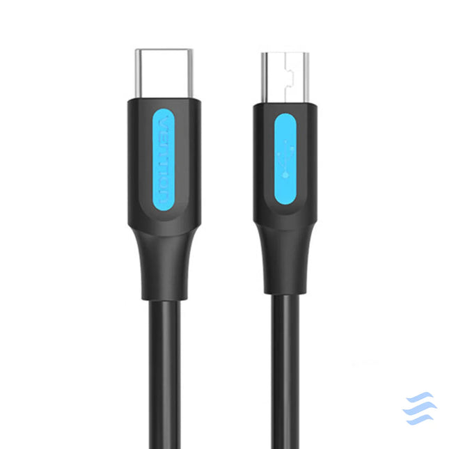USB C 2.0 to Mini B cable Vention COWBF 2A 1m black USB to USB C