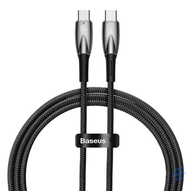USB C cable for USB C Baseus Glimmer Series 100W 1m (Black) USB C to USB C