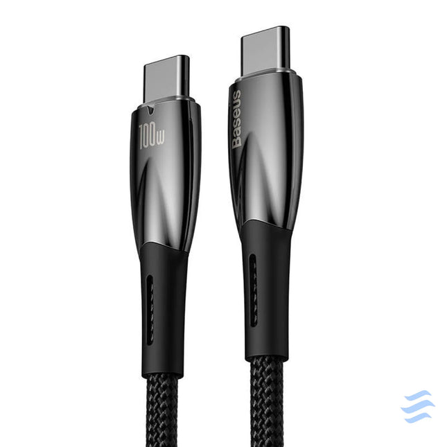 USB C cable for USB C Baseus Glimmer Series 100W 1m (Black) USB C to USB C