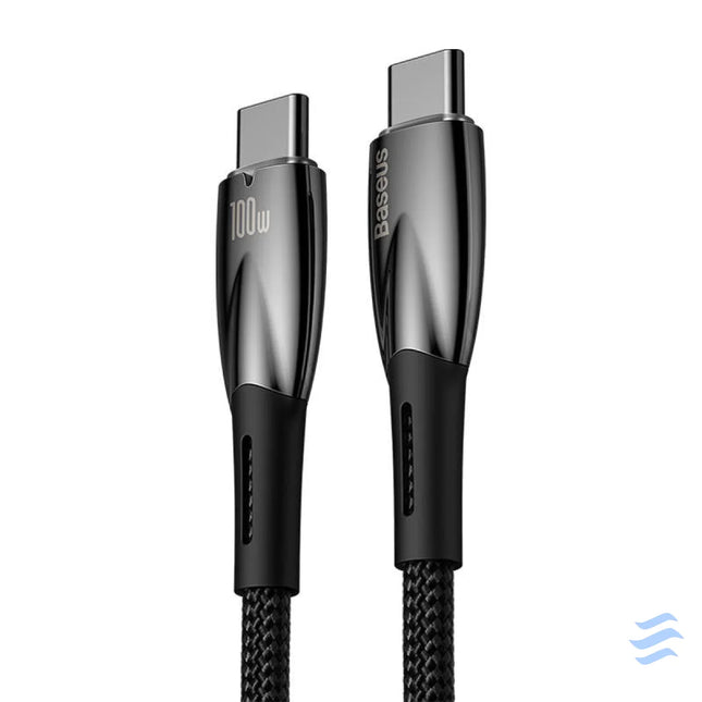 USB C cable for USB C Baseus Glimmer Series 100W 2m (Black) USB C to USB C