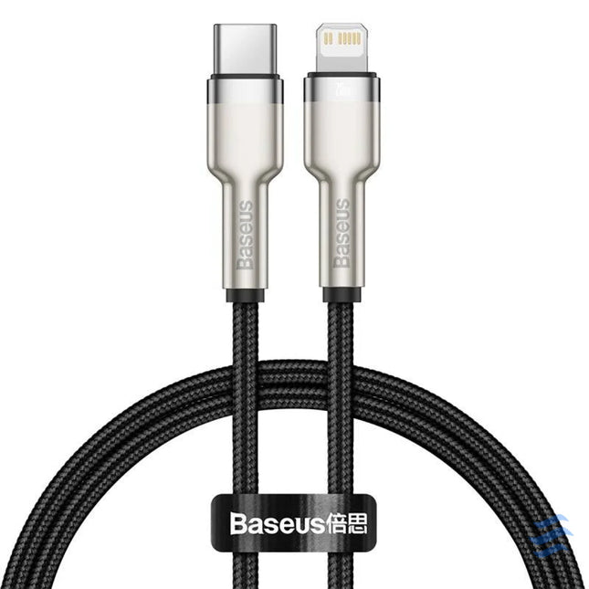 USB C cable for Lightning Baseus Cafule PD 20W 0,25m (black) USB C to Lightning
