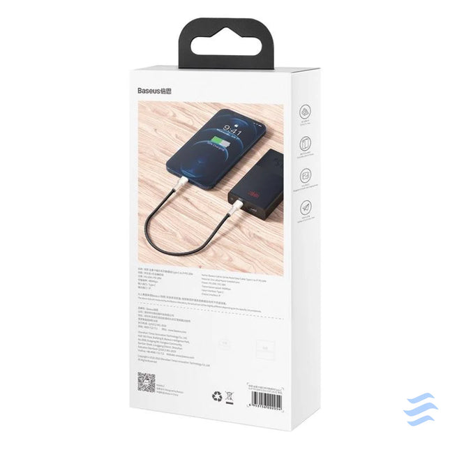 USB C cable for Lightning Baseus Cafule PD 20W 0,25m (black) USB C to Lightning