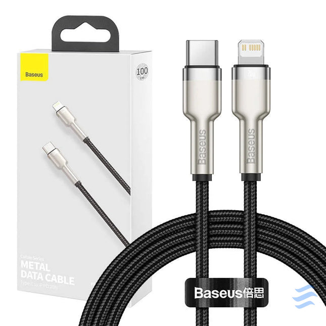 USB C cable for Lightning Baseus Cafule PD 20W 1m (black) USB C to Lightning